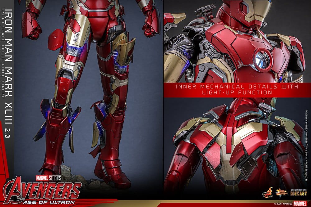 Avengers: Age of Ultron Movie Masterpiece Diecast Actionfigur 1/6 Iron Man Mark XLIII (2.0) 32 cm