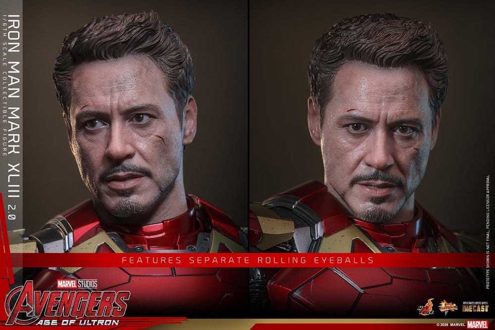 Avengers: Age of Ultron Movie Masterpiece Diecast Actionfigur 1/6 Iron Man Mark XLIII (2.0) 32 cm