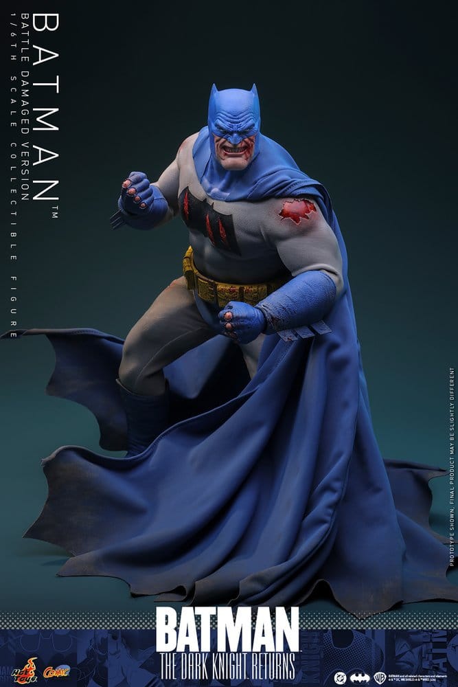Batman: The Dark Knight Returns Comic Masterpiece Actionfigur 1/6 Batman (Battle Damaged Version) 32 cm