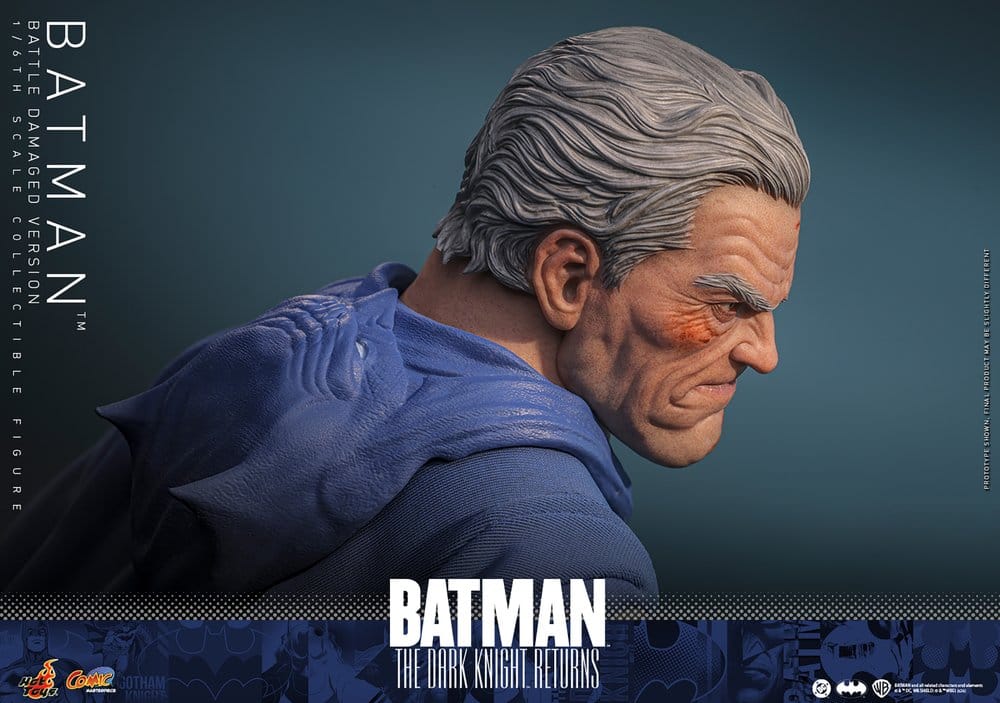 Batman: The Dark Knight Returns Comic Masterpiece Actionfigur 1/6 Batman (Battle Damaged Version) 32 cm