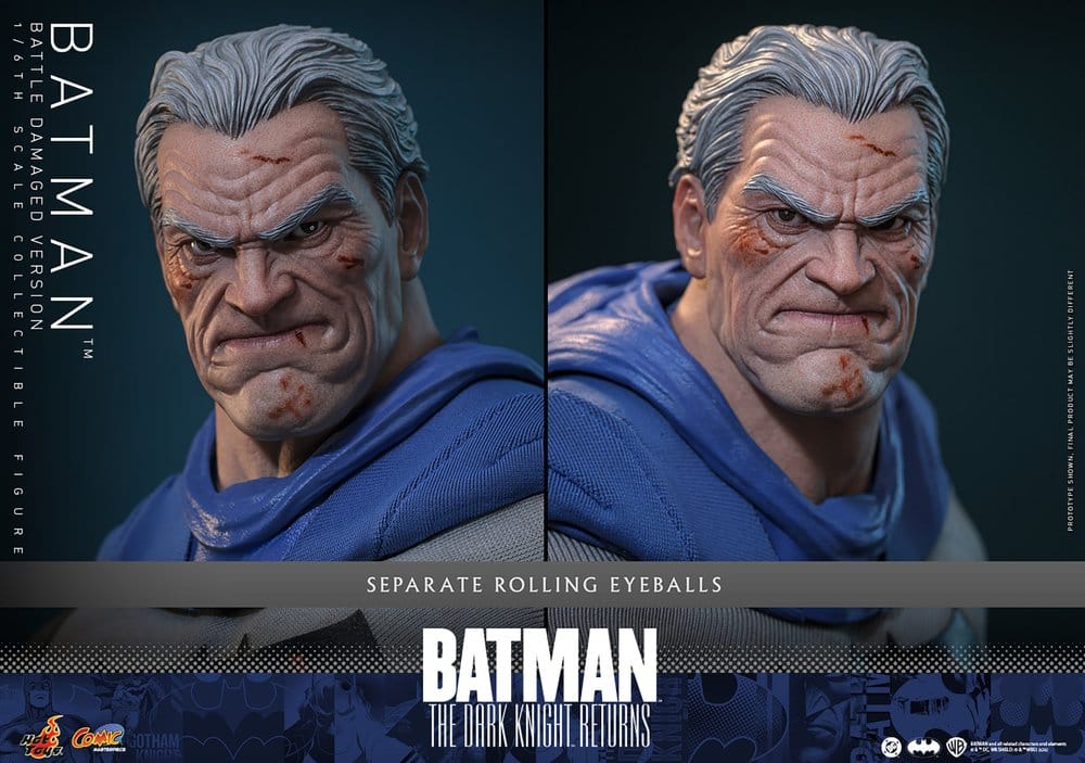 Batman: The Dark Knight Returns Comic Masterpiece Actionfigur 1/6 Batman (Battle Damaged Version) 32 cm