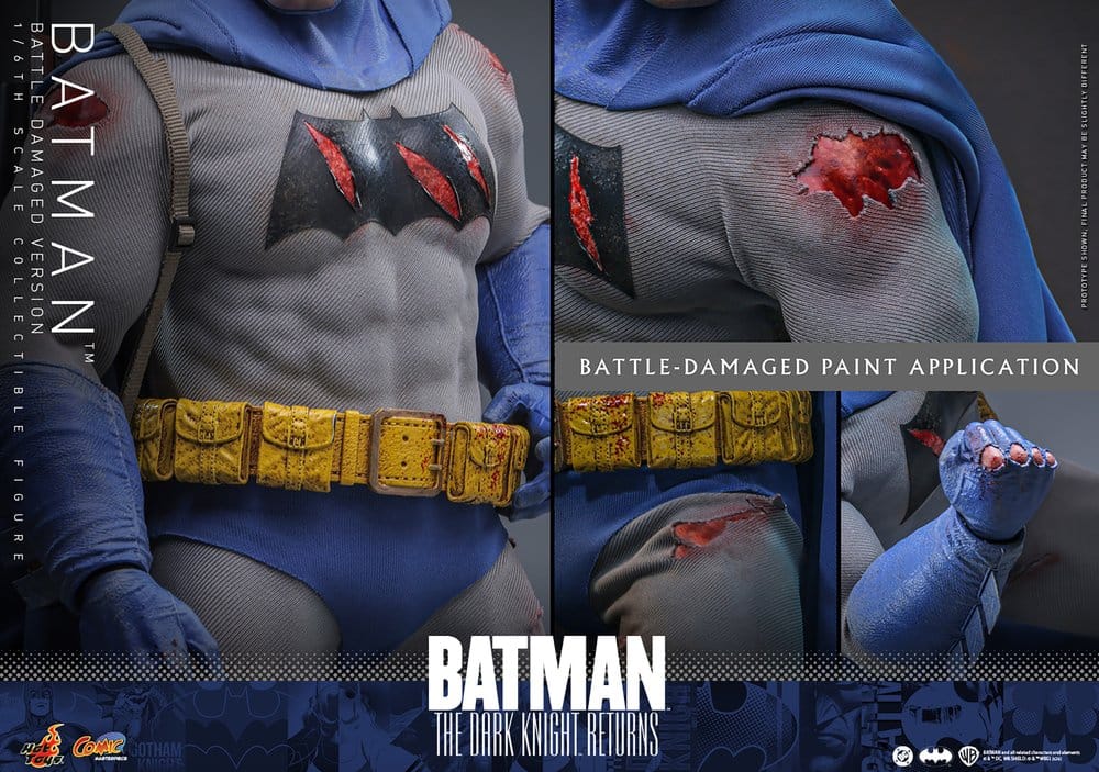 Batman: The Dark Knight Returns Comic Masterpiece Actionfigur 1/6 Batman (Battle Damaged Version) 32 cm