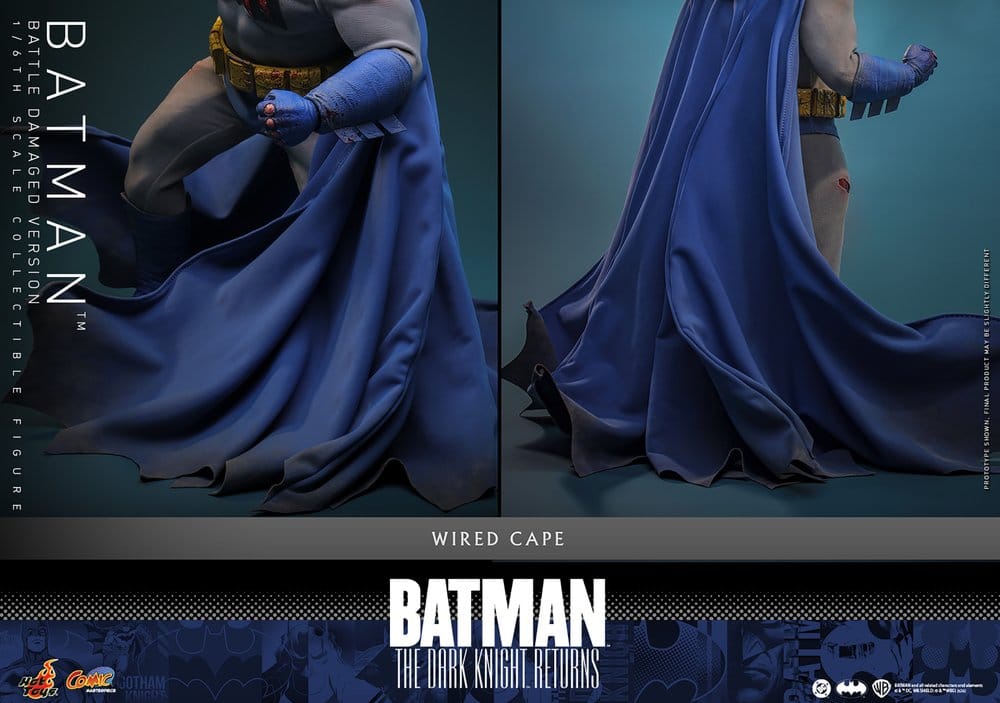 Batman: The Dark Knight Returns Comic Masterpiece Actionfigur 1/6 Batman (Battle Damaged Version) 32 cm