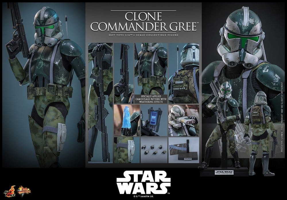 Star Wars Movie Masterpiece Actionfigur 1/6 Clone Commander Gree 30 cm