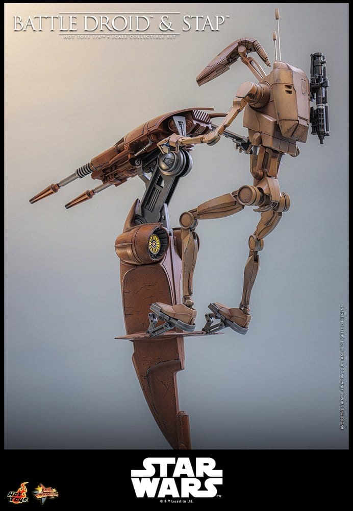 Star Wars: The Phantom Menace Movie Masterpiece Actionfiguren Set 1/6 Battle Droid & STAP 32 cm