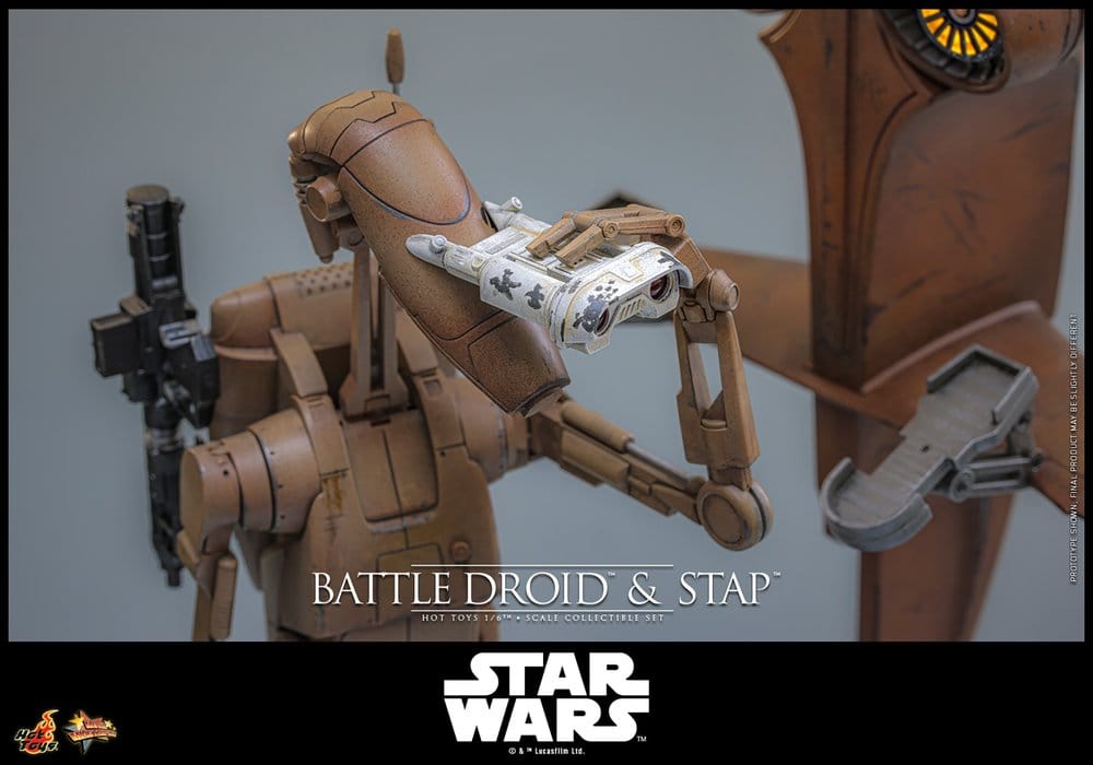 Star Wars: The Phantom Menace Movie Masterpiece Actionfiguren Set 1/6 Battle Droid & STAP 32 cm