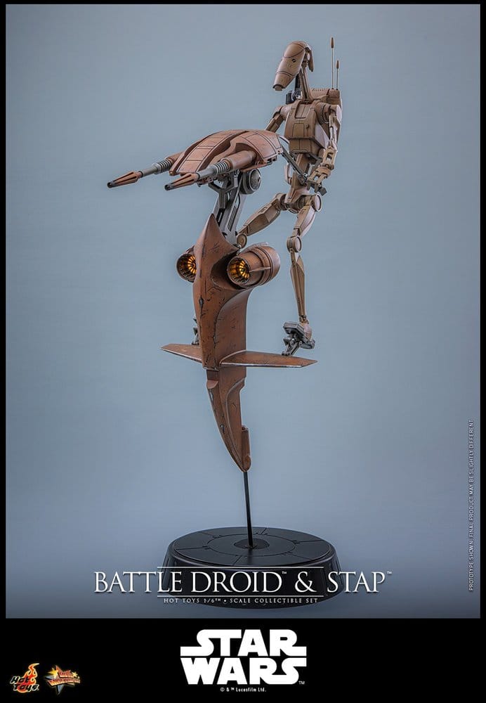 Star Wars: The Phantom Menace Movie Masterpiece Actionfiguren Set 1/6 Battle Droid & STAP 32 cm