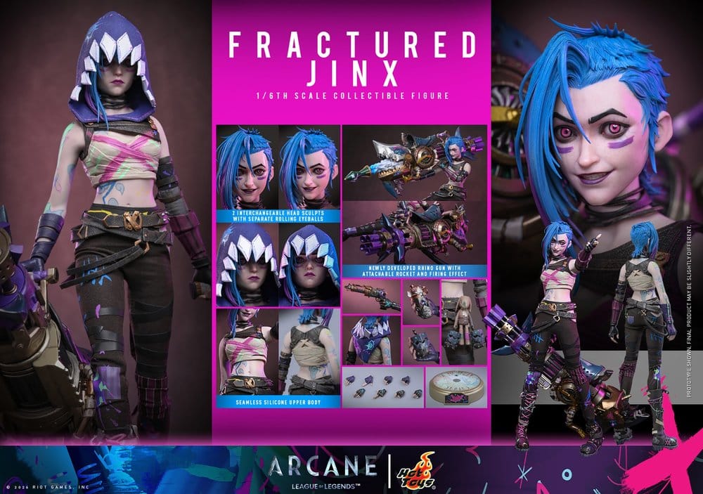Arcane Actionfigur 1/6 Fractured Jinx 28 cm