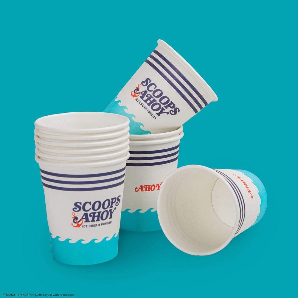 Stranger Things Set von 24 Pappbechern Scoops Ahoy