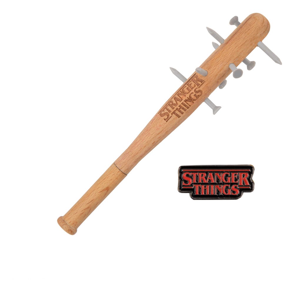 Stranger Things Stachelige Schlägerkugelschreiber & Stranger Things Anstecknadel