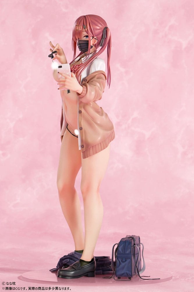 Original Character Statue 1/5 Red-Haired Gyaru-Chan Mask Ver. Illustration by Nanamakura 29 cm