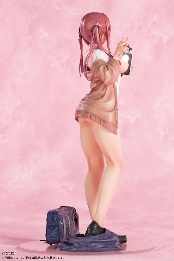 Original Character Statue 1/5 Red-Haired Gyaru-Chan Bare Face Ver. Illustration by Nanamakura 29 cm