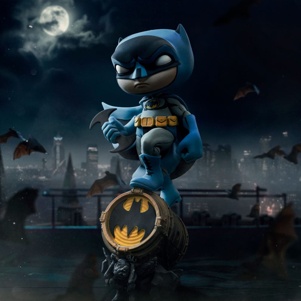 Batman Mini Co. PVC Figur Batman on Bat-Signal (Blue Variant) 19 cm