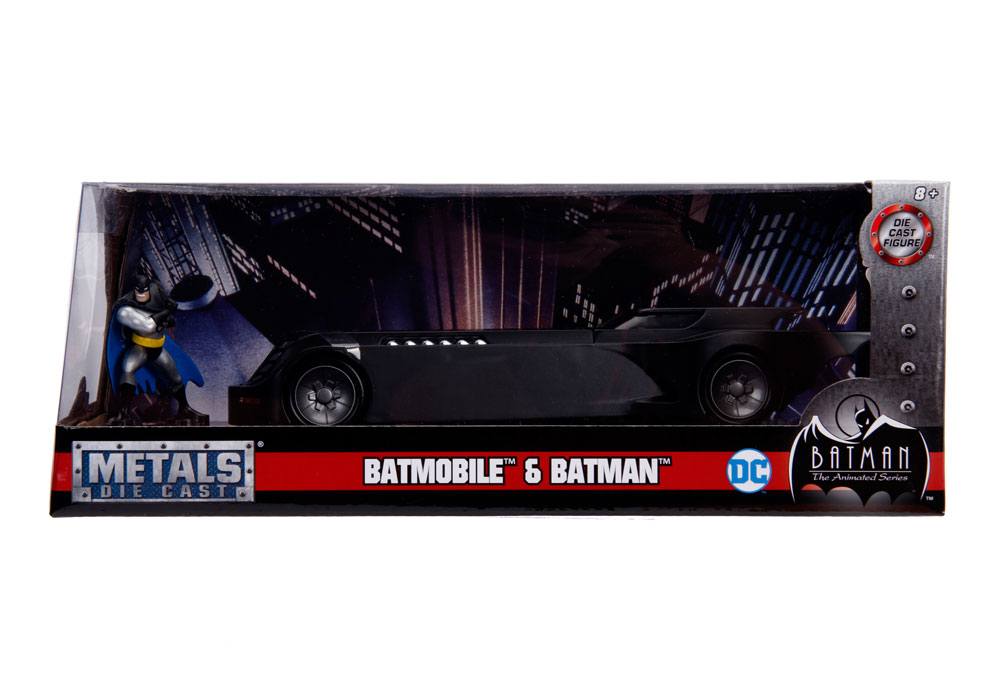 Batman Animated Series Metals Diecast Modell 1/24 Batmobile mit Figur