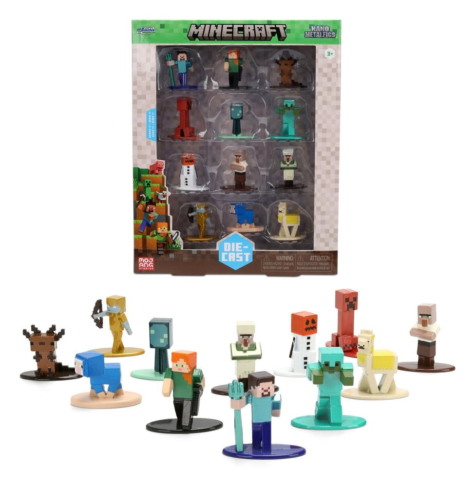 Minecraft Nano Metalfigs Minifiguren 12er-Pack