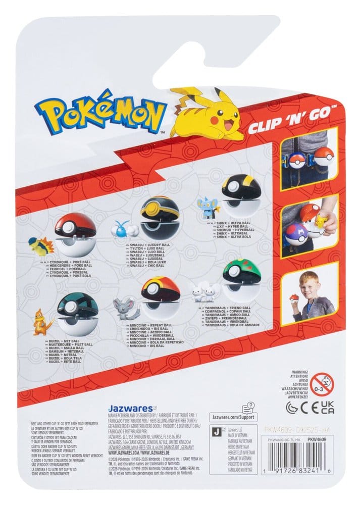 Pokémon Clip 'n' Go Minifiguren Poké Balls ver. 23 Sortiment (6)
