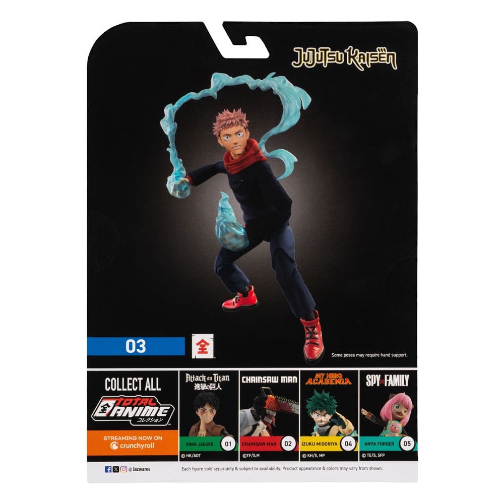 Jujutsu Kaisen Total Anime Actionfigur Juji Itadori 17 cm