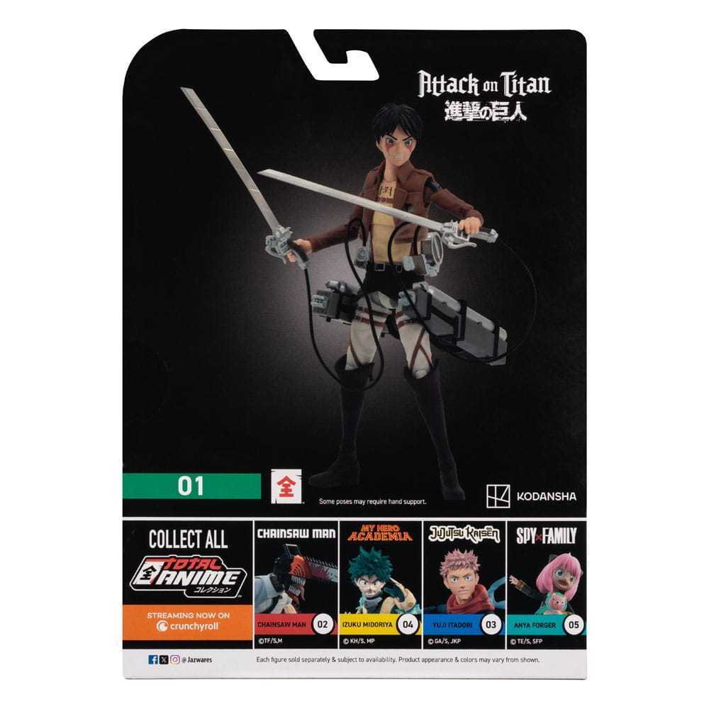 Attack on Titan Total Anime Actionfigur Eren Jaeger 17 cm