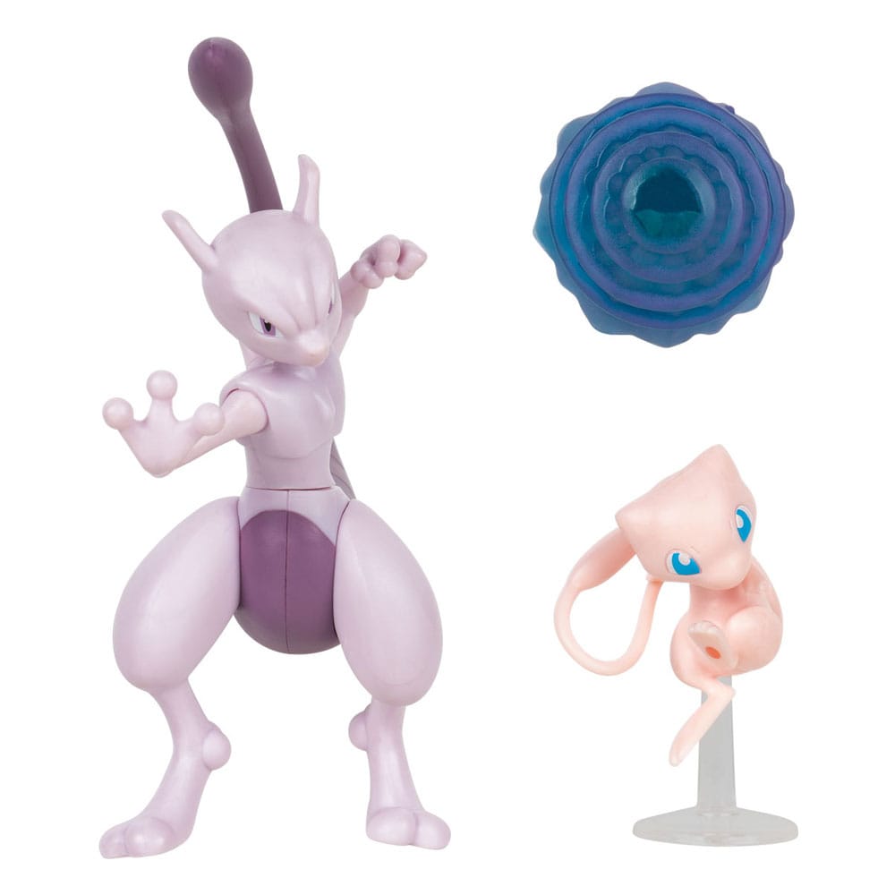 Pokémon Figuren 2er-Pack Mewtwo 10 cm & Mew 5 cm