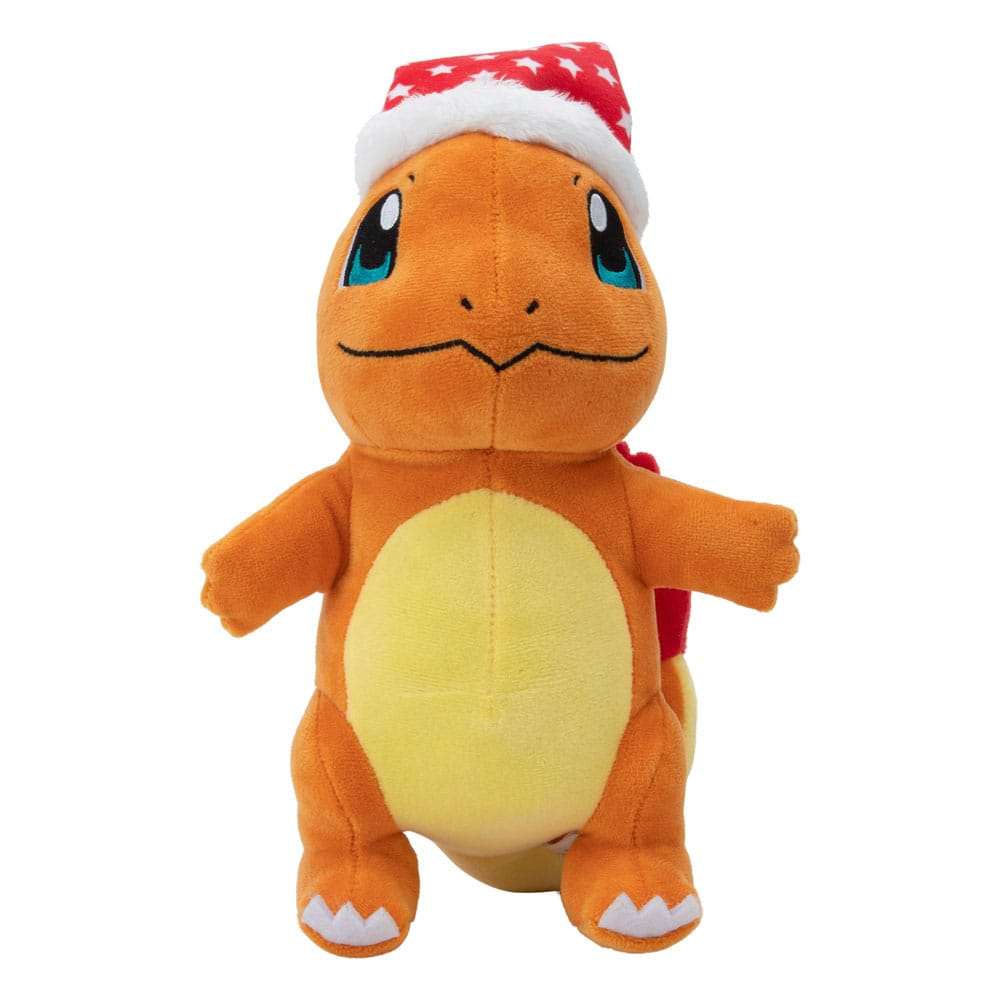 Pokémon Plüschfigur Winter Glumanda mit Weihnachtsmütze 20 cm