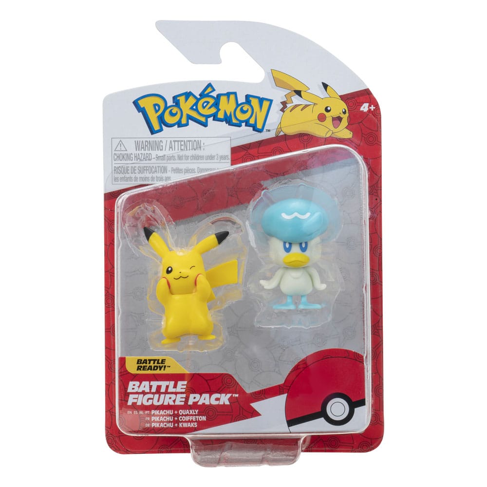 Pokémon Gen IX Battle Figure Pack Minifiguren 2er-Pack Pikachu & Kwaks 5 cm