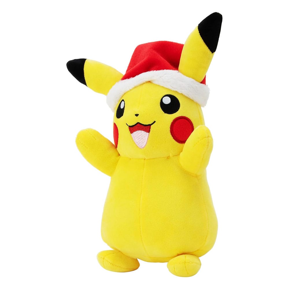 Pokémon Plüschfigur Winter Pikachu mit Weihnachtsmütze 20 cm