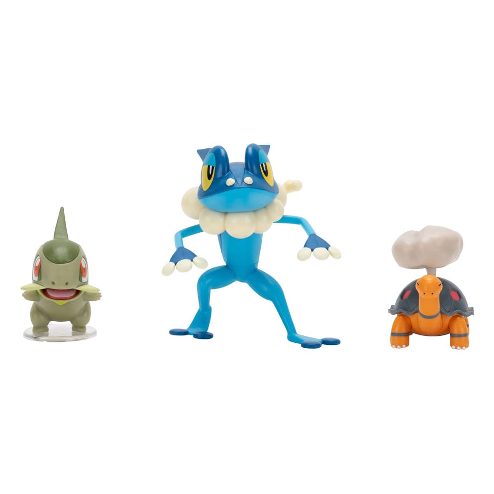 Pokémon First Partner Battle Figure Set Figuren 3er-Pack Qurtel, Milza & Amphizel