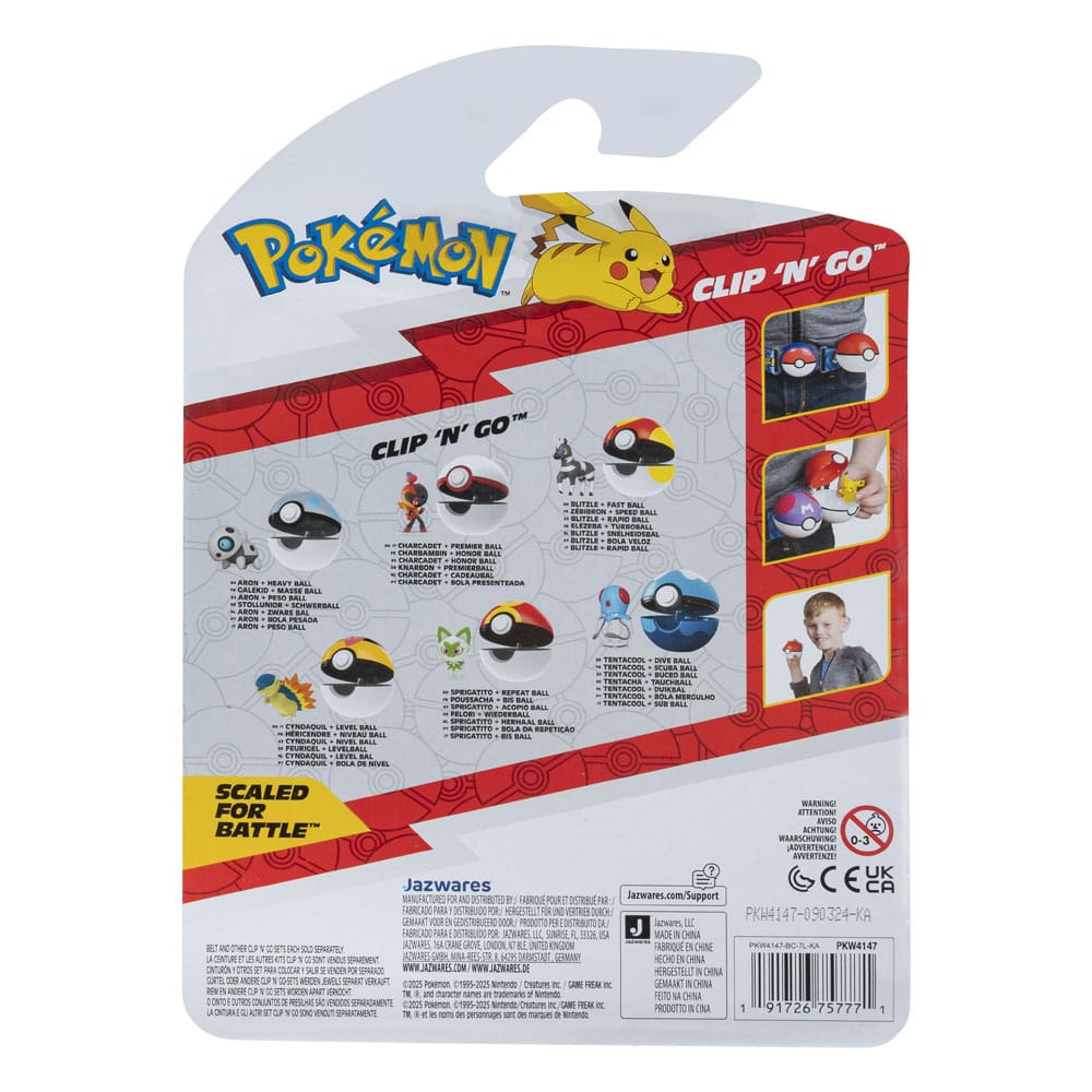 Pokémon Clip'n'Go Poké Balls Stollunior & Schwerball