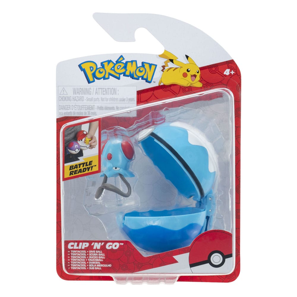 Pokémon Clip'n'Go Poké Balls Tentacha & Tauchball
