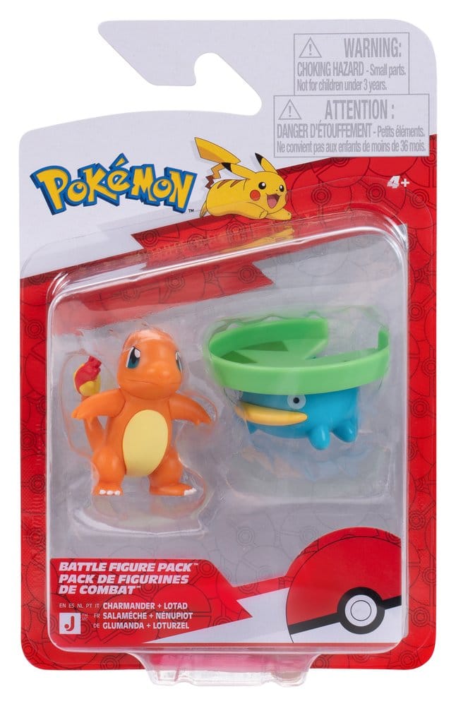 Pokémon Battle Figure Actionfiguren 2er-Pack Loturzel & Glumanda