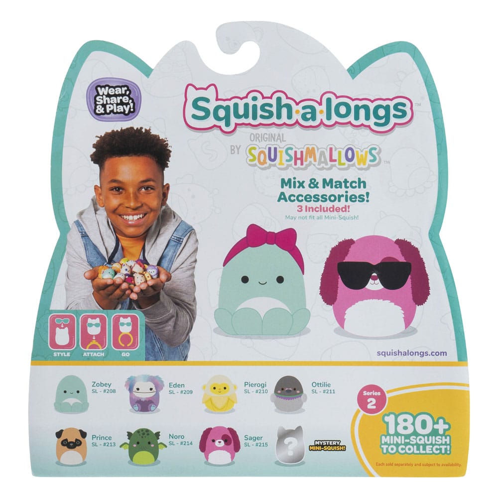 Squishmallows Squish-a-longs Minifiguren 8er Pack Set Series 2 Style 1 2,5 cm