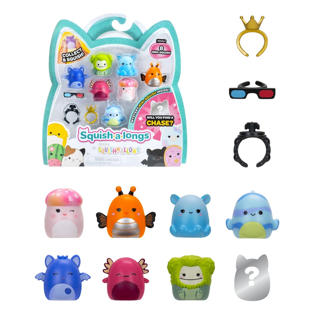 Squishmallows Squish-a-longs Minifiguren 8er Pack Set Series 2 Style 2 2,5 cm