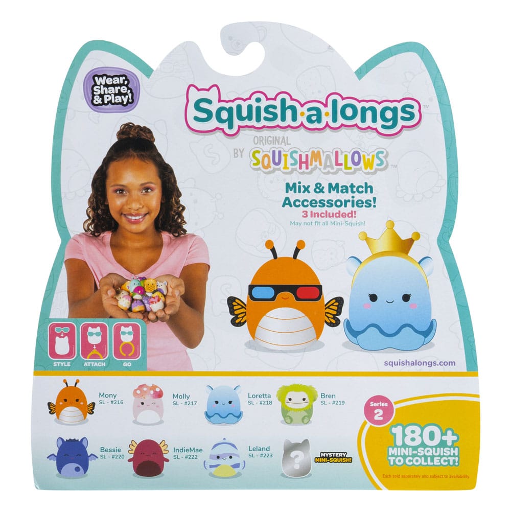 Squishmallows Squish-a-longs Minifiguren 8er Pack Set Series 2 Style 2 2,5 cm