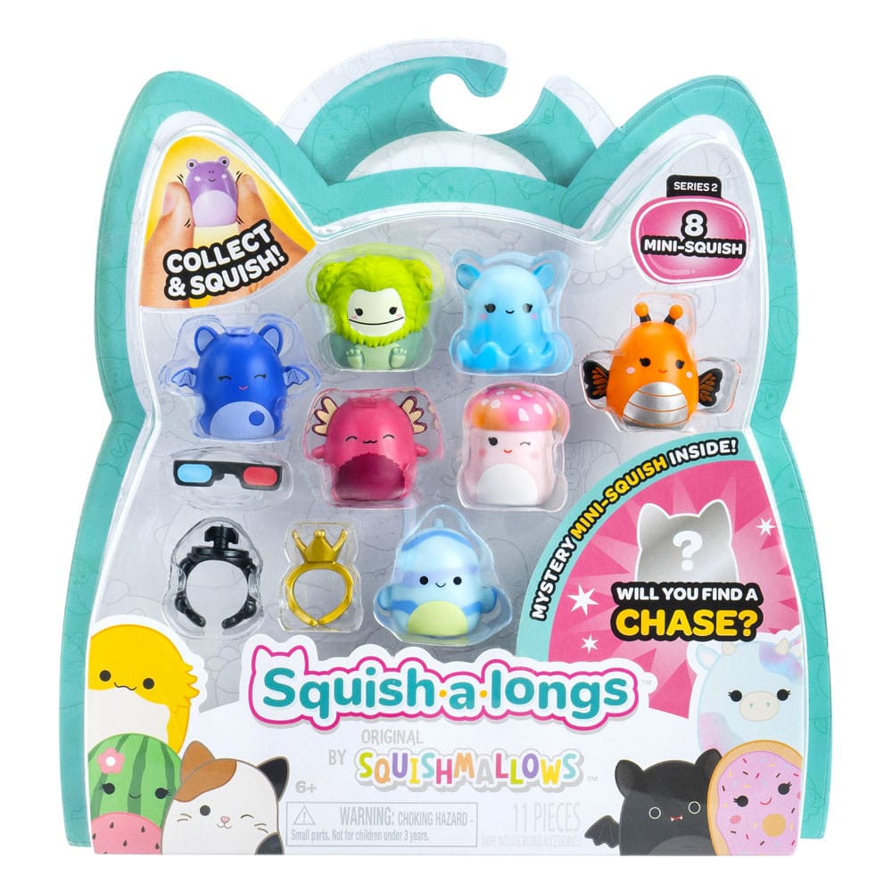 Squishmallows Squish-a-longs Minifiguren 8er Pack Set Series 2 Style 2 2,5 cm