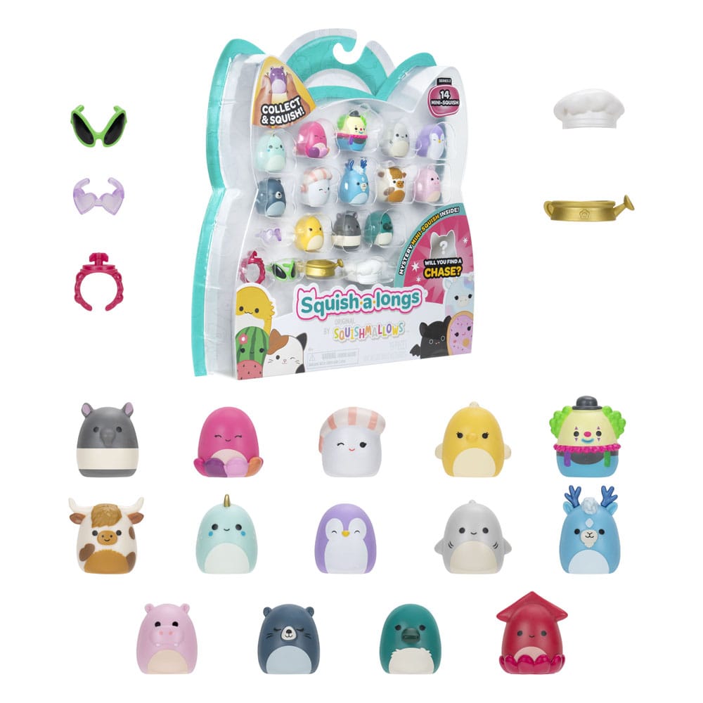 Squishmallows Squish-a-longs Minifiguren 14er Pack Set Series 2 Style 1 2,5 cm