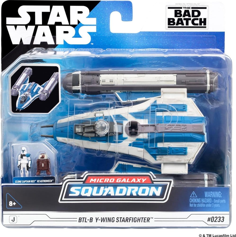 Star Wars Mittelgroßes Fahrzeug BTL-B Y-wing Starfighter with Clone Captain Rex 13 cm