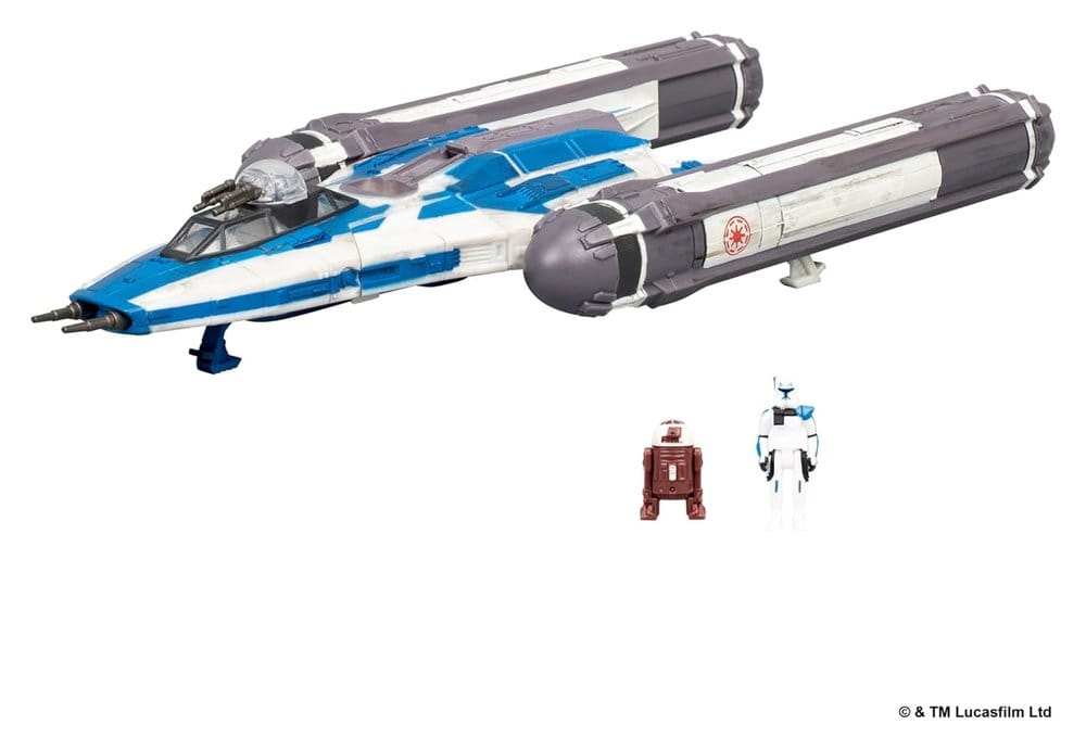 Star Wars Mittelgroßes Fahrzeug BTL-B Y-wing Starfighter with Clone Captain Rex 13 cm