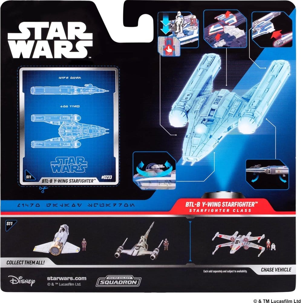 Star Wars Mittelgroßes Fahrzeug BTL-B Y-wing Starfighter with Clone Captain Rex 13 cm