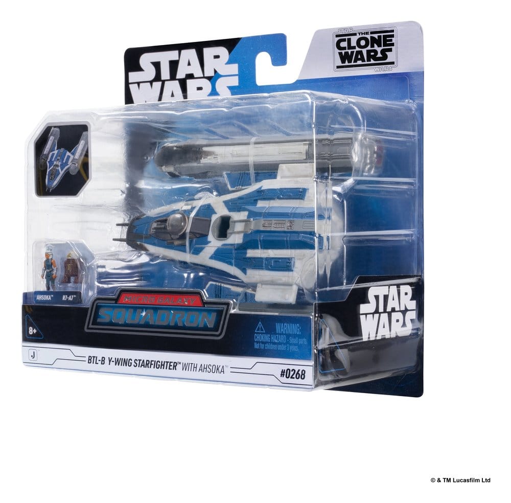 Star Wars Mittelgroßes Fahrzeug & Figuren Set BTL-B Y-Flügler & Ahsoka & R7-A7