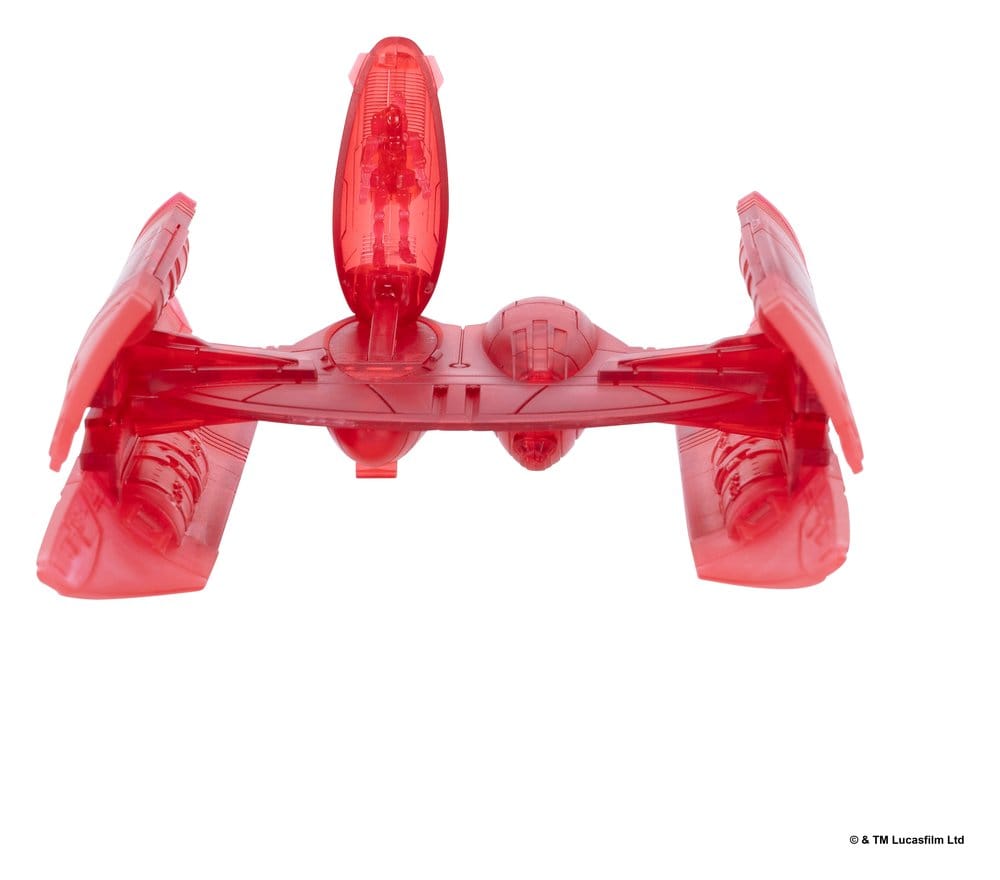 Star Wars Mittelgroßes Fahrzeug & Figuren Set Hyänen-Bomber (Rotes Hologramm) & Kampfdroide (Chase)