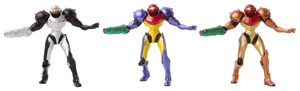 World of Nintendo Metroid Minifiguren 3er-Pack Chozo Power Suits 6 cm