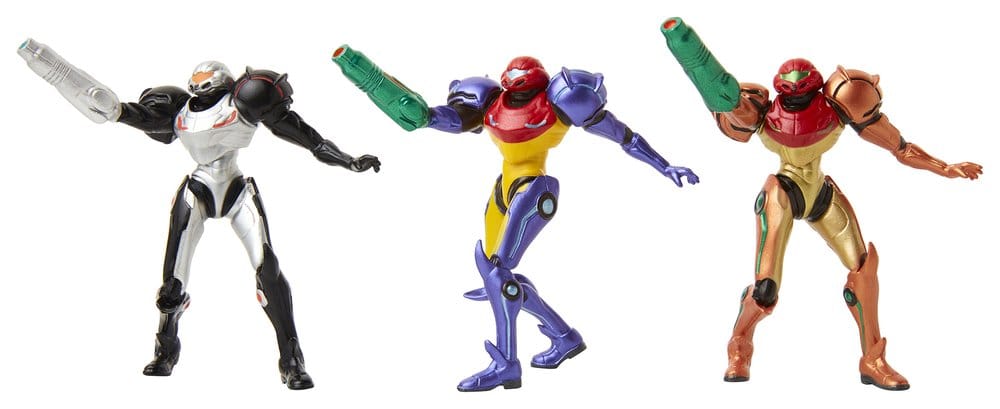 World of Nintendo Metroid Minifiguren 3er-Pack Chozo Power Suits 6 cm