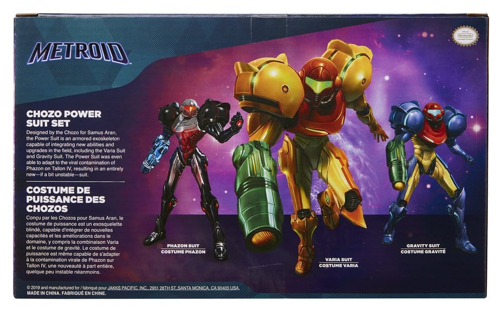 World of Nintendo Metroid Minifiguren 3er-Pack Chozo Power Suits 6 cm