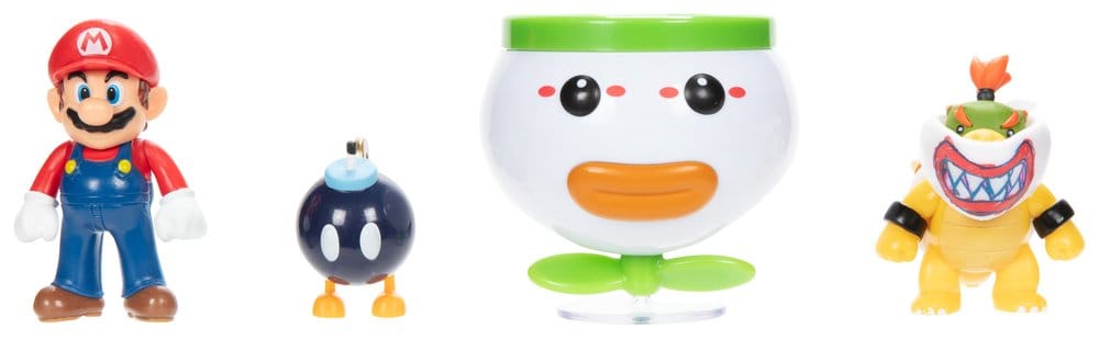 World of Nintendo Minifiguren 2er-Pack Mario and Bowser Jr. Clown Car 6 cm