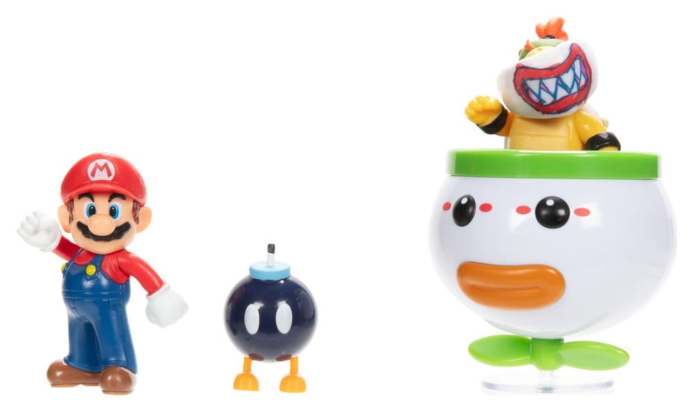 World of Nintendo Minifiguren 2er-Pack Mario and Bowser Jr. Clown Car 6 cm