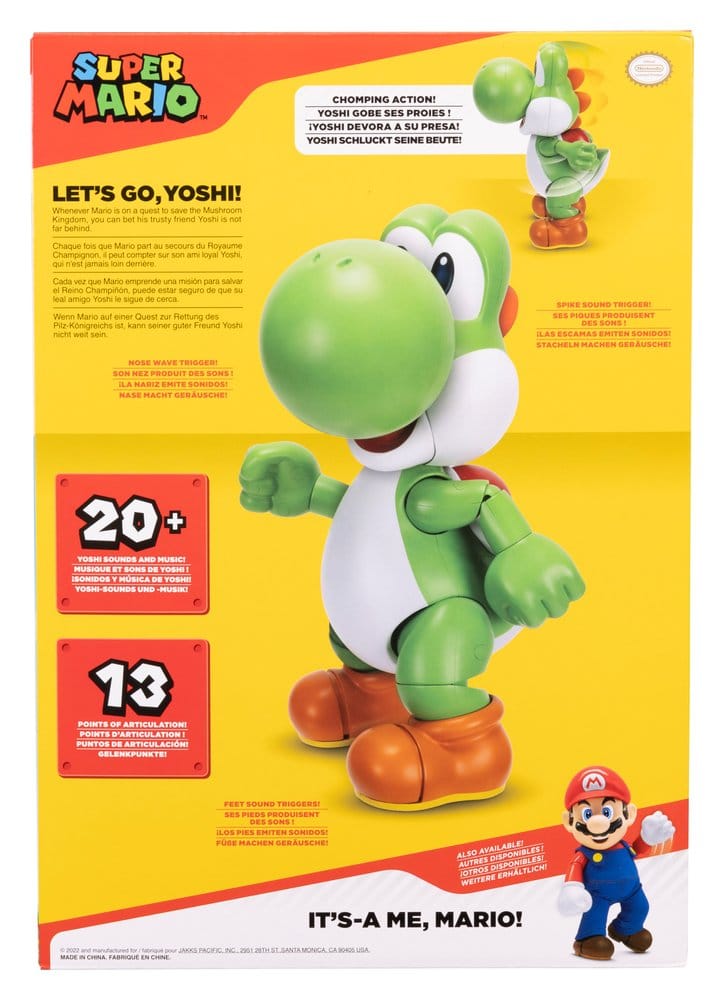 World of Nintendo Sprechende Actionfigur Let's Go! Yoshi! 36 cm