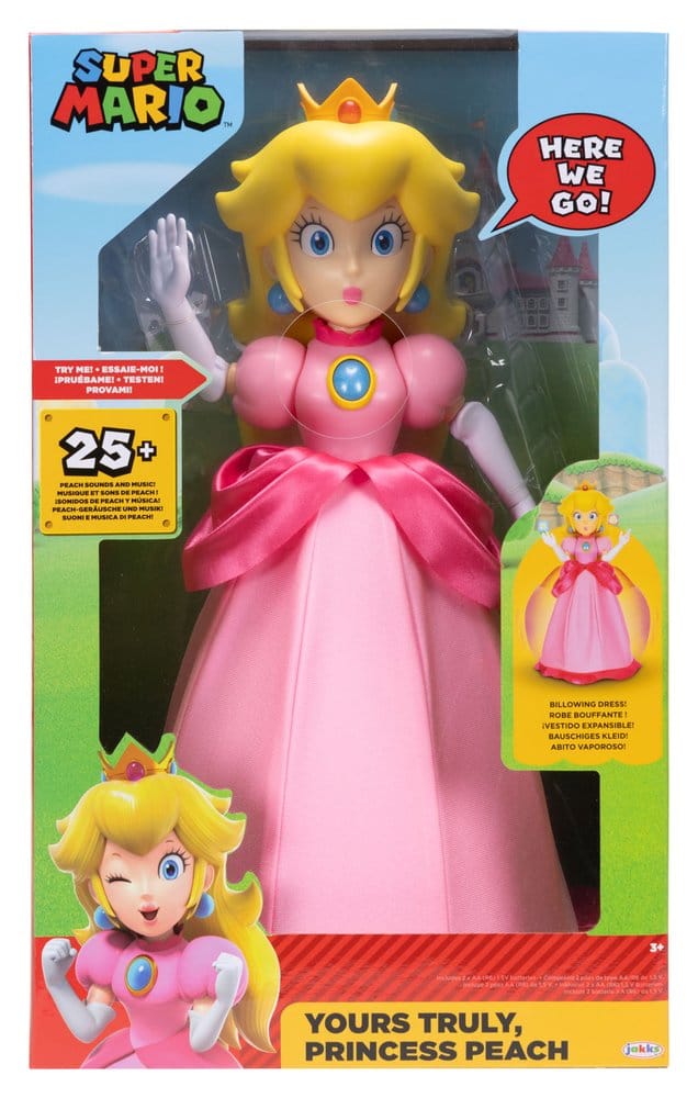 World of Nintendo Sprechende Actionfigur Princess Peach Yours Truly 36 cm