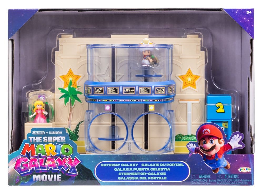 Der Super Mario Galaxy Film Diorama mit 2 Minifiguren Sternentor-Galaxie