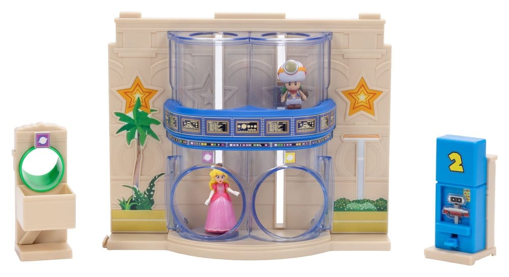 Der Super Mario Galaxy Film Diorama mit 2 Minifiguren Sternentor-Galaxie