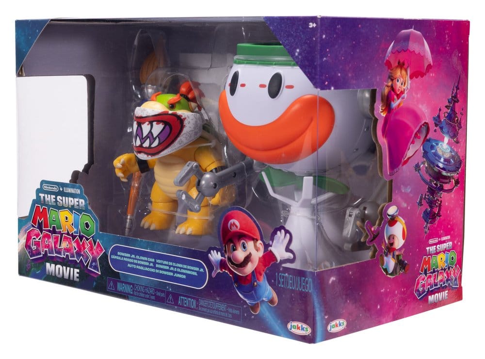 Der Super Mario Galaxy Film Actionfigur Bowser Jr. with Clown Car 13 cm